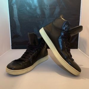 TOM FORD Russell BLACK LEATHER HIGH TOP                  100% Authentic!!!